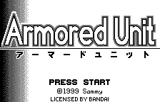 Armored Unit Title Screen